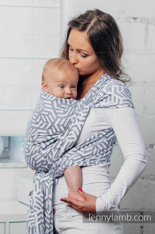 Chusta do noszenia dzieci - PERŁA, splot żakardowy (100% bawełna) - rozmiar XS #babywearing