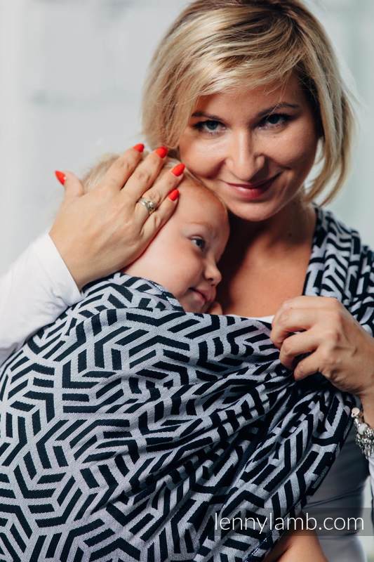 Chusta do noszenia dzieci - HEMATYT, splot żakardowy (100% bawełna) - rozmiar S #babywearing