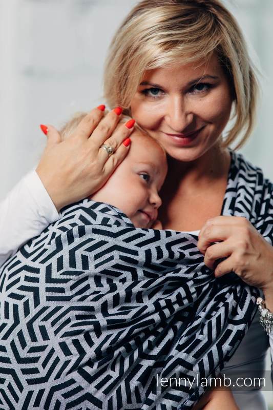 Écharpe de la gamme de base - HEMATITE, jacquard, 100 % coton, taille S #babywearing