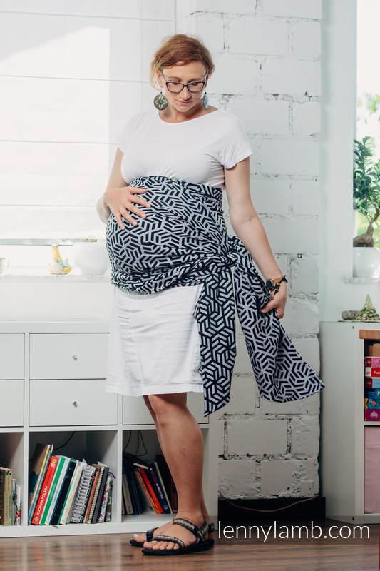 Chusta do noszenia dzieci - HEMATYT, splot żakardowy (100% bawełna) - rozmiar XL (drugi gatunek) #babywearing