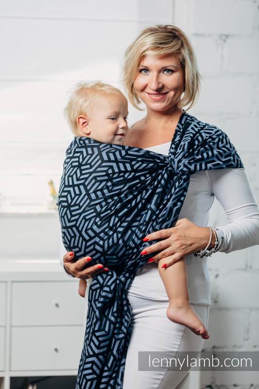 Chusta do noszenia dzieci - KYANIT, splot żakardowy (100% bawełna) - rozmiar M (drugi gatunek) #babywearing