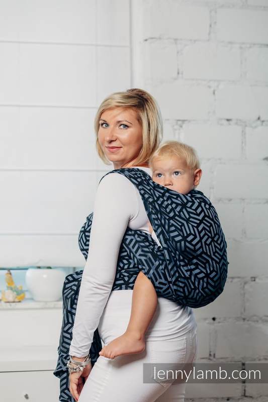 Chusta do noszenia dzieci - KYANIT, splot żakardowy (100% bawełna) - rozmiar XS #babywearing