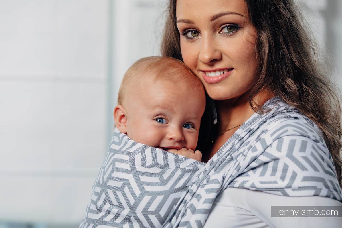 Basic Line Baby Sling - PEARL, Jacquard Weave, 100% cotton, size XS (grade B) #babywearing