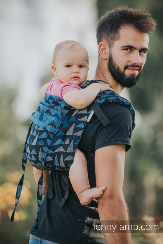 Lenny Buckle Onbuhimo baby carrier, standard size, jacquard weave (100% cotton) - EAGLES' STONES #babywearing