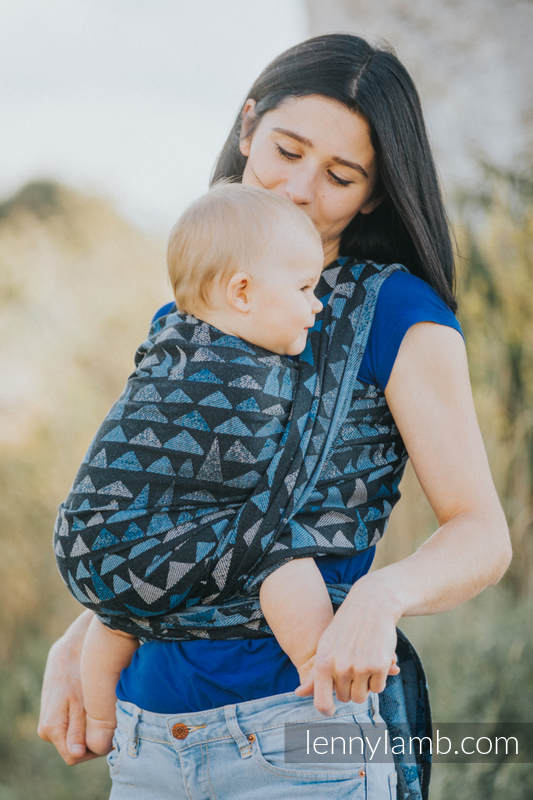 Fular, tejido jacquard (100% algodón) - EAGLES' STONES - talla M #babywearing