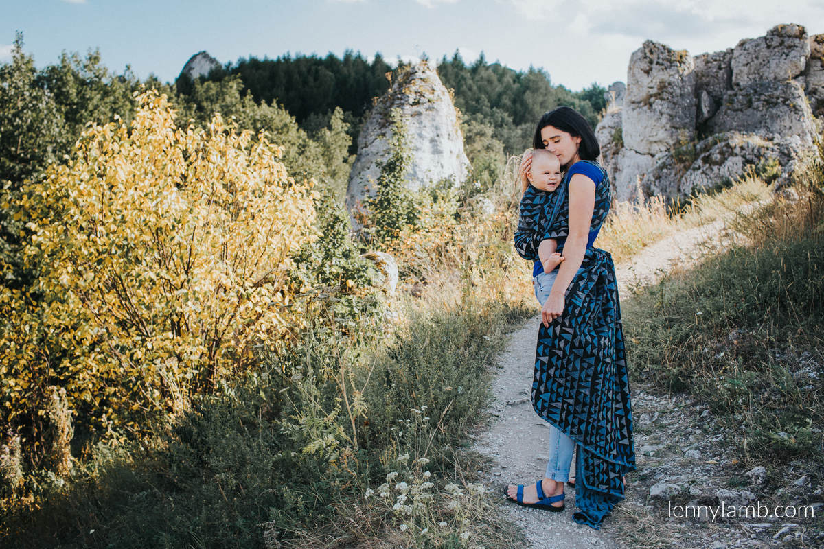 Żakardowa chusta do noszenia dzieci, bawełna - ORLE SKAŁY - rozmiar M (drugi gatunek) #babywearing