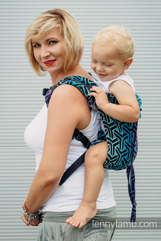 Lenny Buckle Onbuhimo baby carrier, standard size, jacquard weave (100% cotton) - TRINITY COSMOS #babywearing