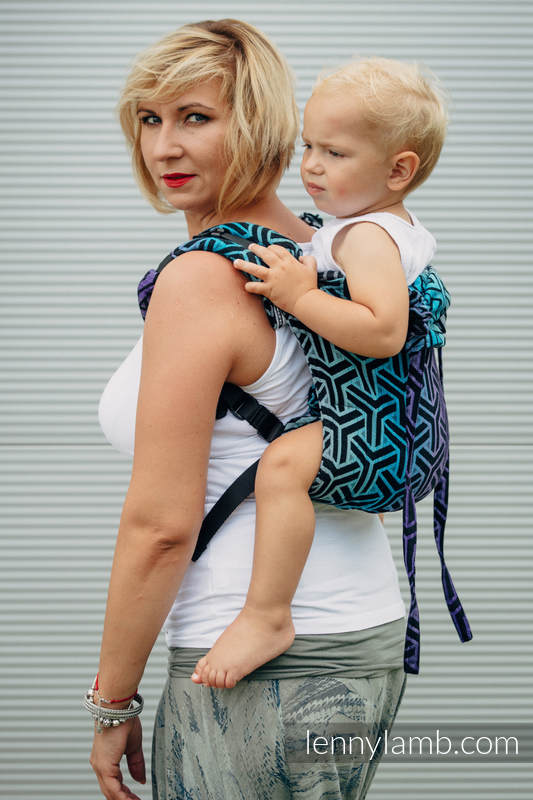 Lenny Buckle Onbuhimo baby carrier, toddler size, jacquard weave (100% cotton) - TRINITY COSMOS #babywearing