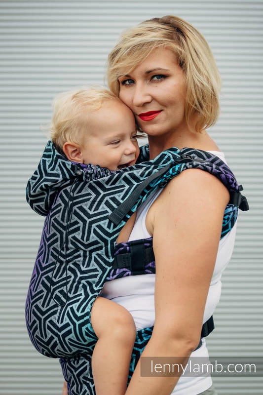 Nosidełko Ergonomiczne z tkaniny żakardowej 100% bawełna , Baby Size, TRINITY KOSMOS - Druga Generacja #babywearing
