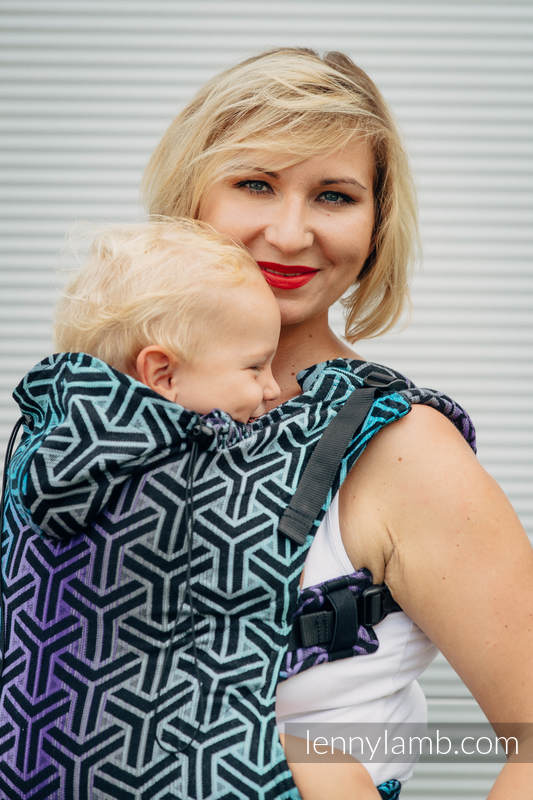 Ergonomische Tragehilfe, Größe Baby, Jacquardwebung, 100% Baumwolle - TRINITY COSMOS - Zweite Generation #babywearing