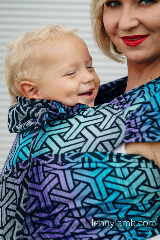 WRAP-TAI mini avec capuche, jacquard/ 100% coton / TRINITY COSMOS #babywearing