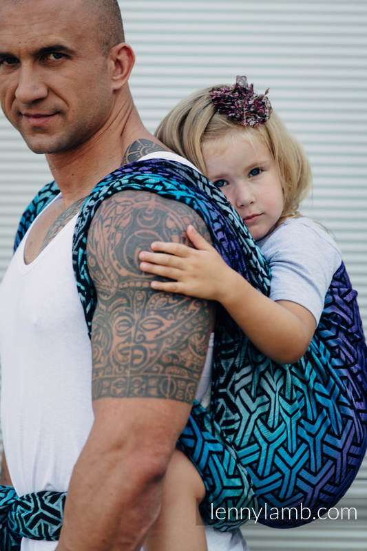 Żakardowa chusta do noszenia dzieci, bawełna - TRINITY KOSMOS - rozmiar S (drugi gatunek) #babywearing