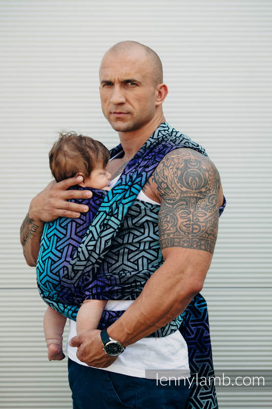 Żakardowa chusta do noszenia dzieci, bawełna - TRINITY KOSMOS - rozmiar L #babywearing