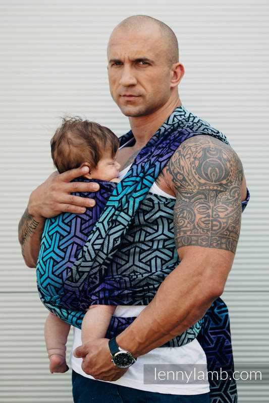 Żakardowa chusta do noszenia dzieci, bawełna - TRINITY KOSMOS - rozmiar M (drugi gatunek) #babywearing