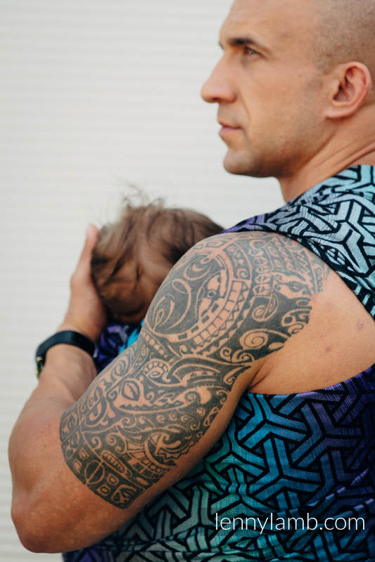 Żakardowa chusta do noszenia dzieci, bawełna - TRINITY KOSMOS - rozmiar M (drugi gatunek) #babywearing