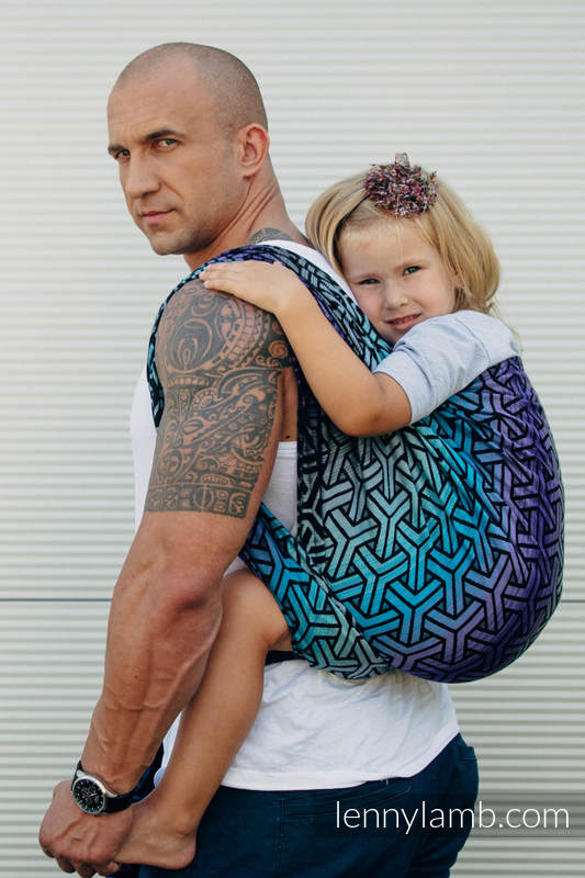 Żakardowa chusta do noszenia dzieci, bawełna - TRINITY KOSMOS - rozmiar L #babywearing