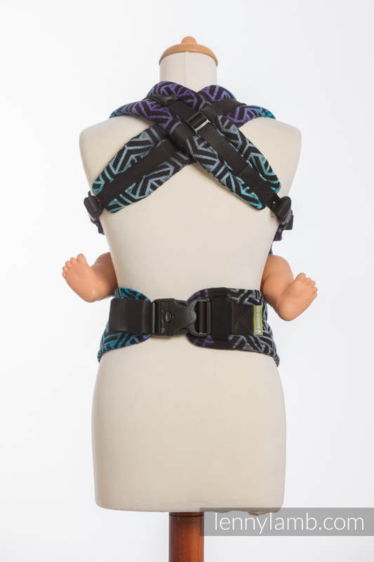 Ergonomische Tragehilfe, Größe Baby, Jacquardwebung, 100% Baumwolle - TRINITY COSMOS - Zweite Generation #babywearing