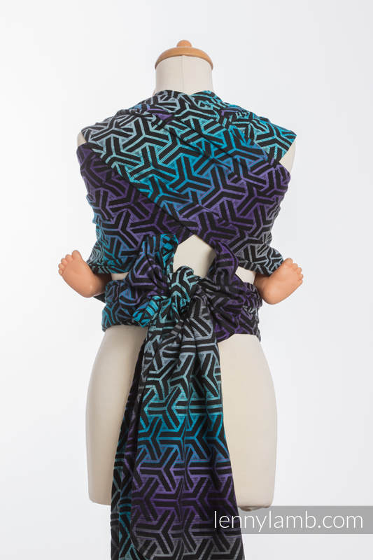 WRAP-TAI portabebé Mini con capucha/ jacquard sarga/100% algodón/ TRINITY COSMOS (grado B) #babywearing