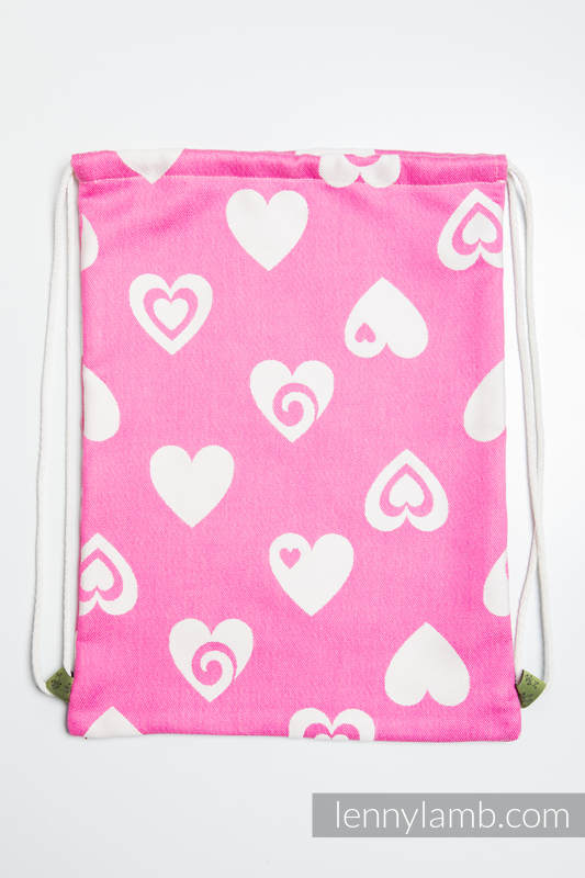 Sackpack made of wrap fabric (100% cotton) - SWEETHEART PINK & CREME 2.0 - standard size 32cmx43cm (grade B) #babywearing