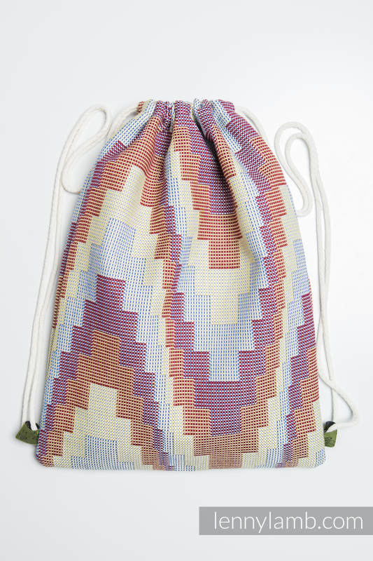Mochila portaobjetos hecha de tejido de fular (100% algodón) - TRIO - talla estándar 32cmx43cm #babywearing
