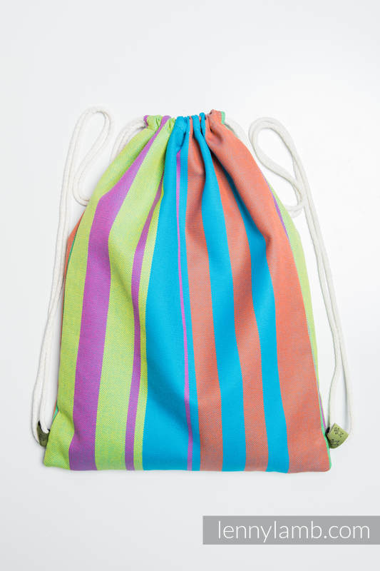 Sackpack made of wrap fabric (100% cotton) - ZUMBA BLUE- standard size 32cmx43cm #babywearing