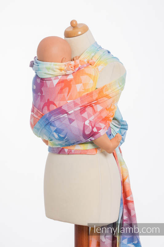 WRAP-TAI carrier Toddler with hood/ jacquard twill / 100% cotton / SWALLOWS RAINBOW LIGHT #babywearing