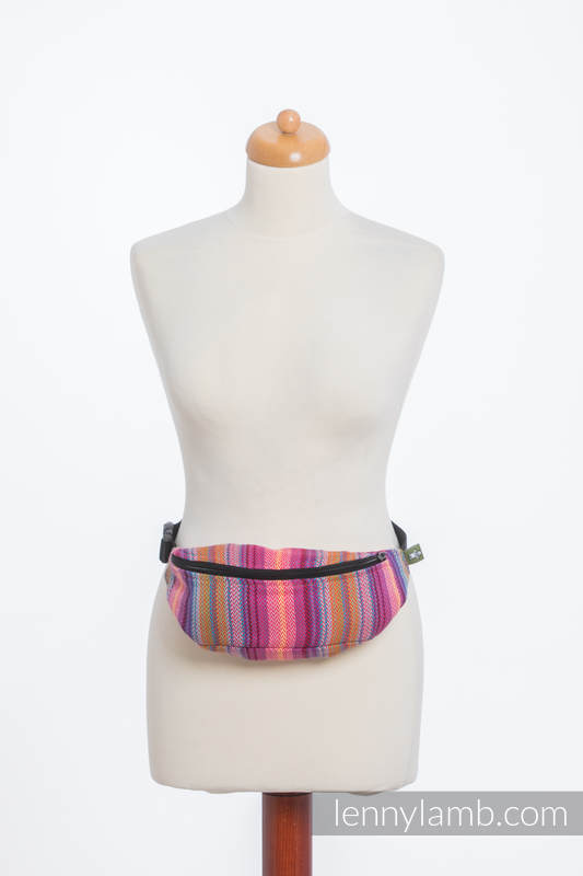 Waist Bag made of woven fabric, (100% cotton) - LITTLE HERRINGBONE RASPBERRY GARDEN  #babywearing