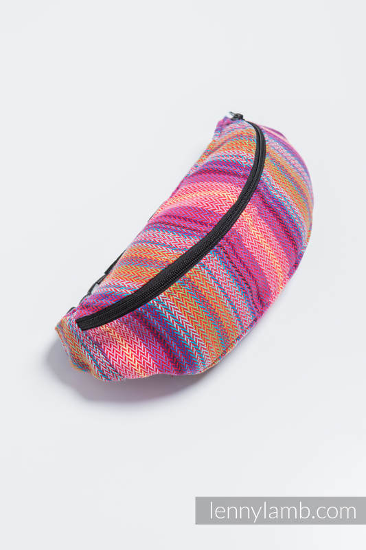 Waist Bag made of woven fabric, (100% cotton) - LITTLE HERRINGBONE RASPBERRY GARDEN  #babywearing