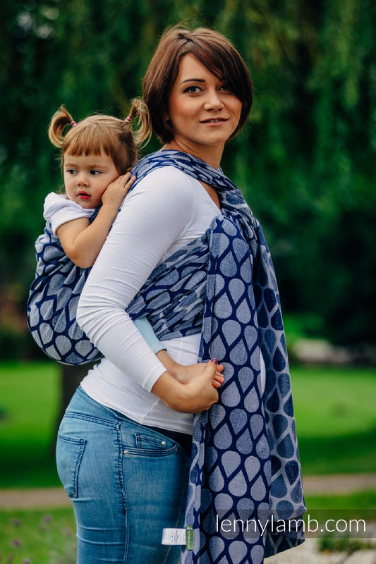 Żakardowa chusta do noszenia dzieci, bawełna - RADOSNY CZAS RAZEM - rozmiar XL #babywearing