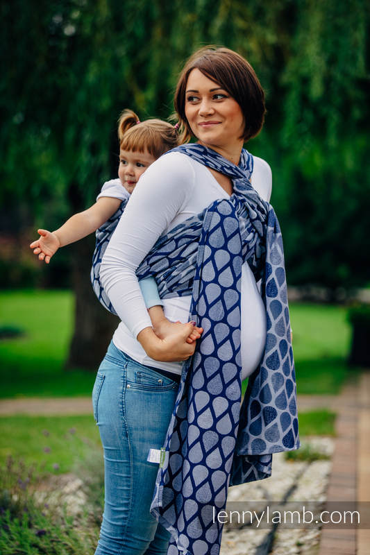 Żakardowa chusta do noszenia dzieci, bawełna - RADOSNY CZAS RAZEM - rozmiar M (drugi gatunek) #babywearing
