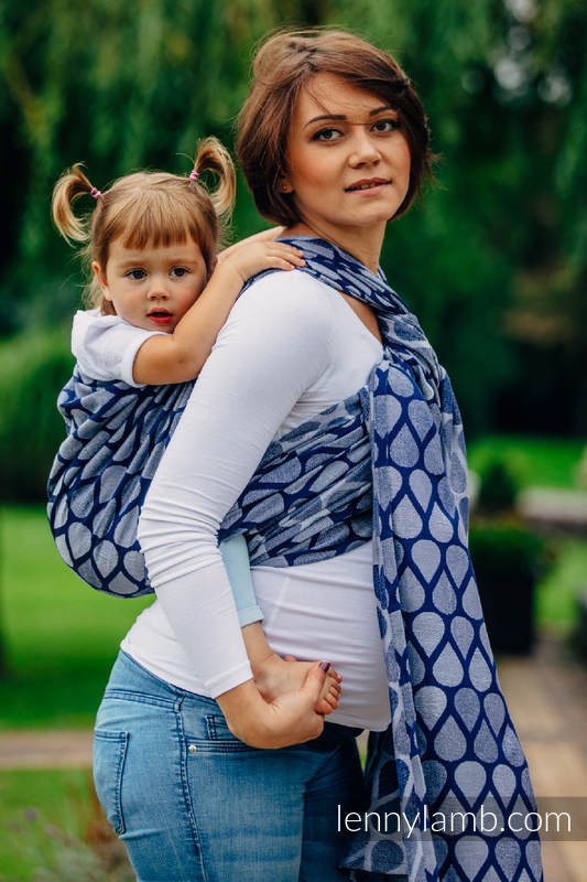Żakardowa chusta do noszenia dzieci, bawełna - RADOSNY CZAS RAZEM - rozmiar M (drugi gatunek) #babywearing