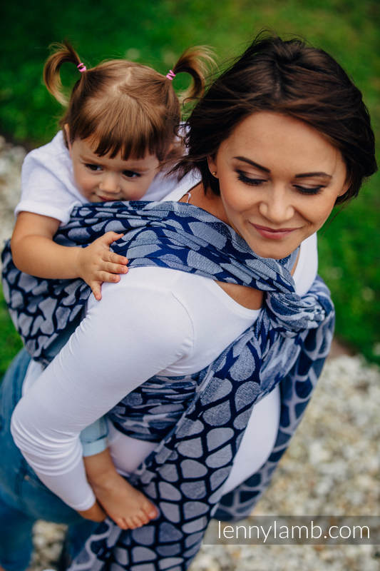 Żakardowa chusta do noszenia dzieci, bawełna - RADOSNY CZAS RAZEM - rozmiar M #babywearing