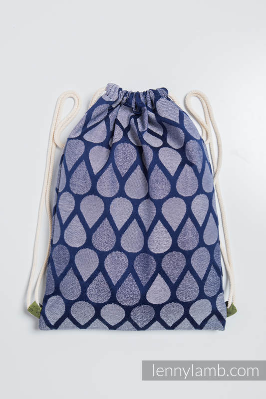 Sac à cordons en retailles d’écharpes (100% coton) - JOYFUL TIME TOGETHER - taille standard 32 cm x 43 cm #babywearing