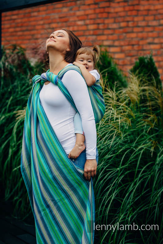 Baby Wrap, Herringbone Weave (100% cotton) - LITTLE HERRINGBONE AMAZONIA - size XS #babywearing