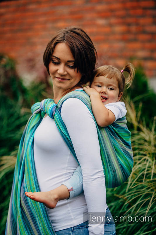 Baby Wrap, Herringbone Weave (100% cotton) - LITTLE HERRINGBONE AMAZONIA - size M #babywearing