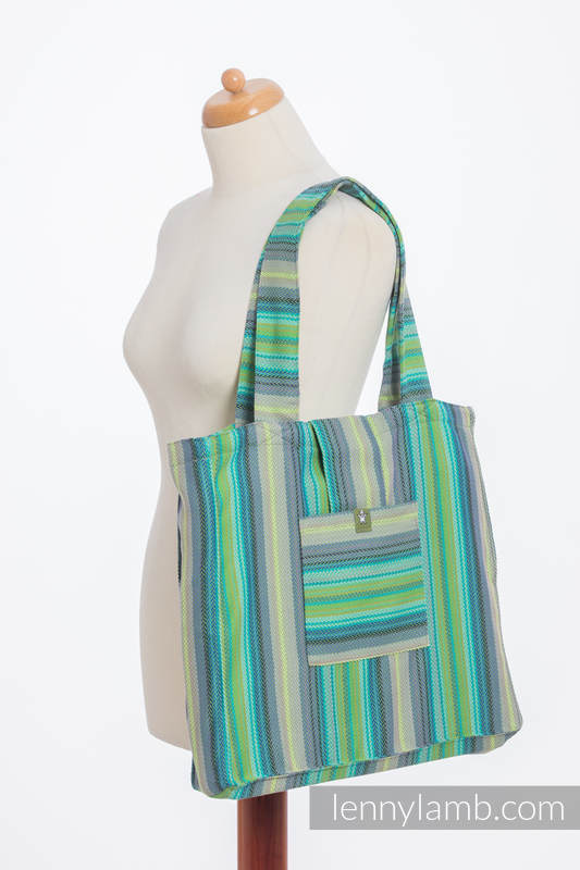 Shoulder bag made of wrap fabric (100% cotton) - LITTLE HERRINGBONE AMAZONIA - standard size 37cmx37cm #babywearing