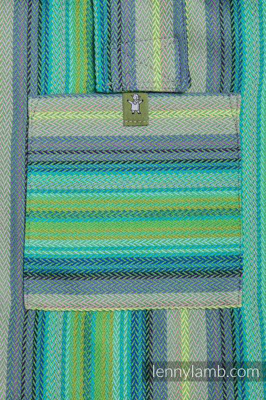 Bolso hecho de tejido de fular (100% algodón) - LITTLE HERRINGBONE AMAZONIA - talla estándar 37 cm x 37 cm #babywearing