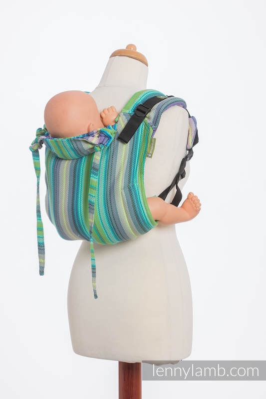 Lenny Buckle Onbuhimo baby carrier, toddler size, herringbone weave (100% cotton) - LITTLE HERRINGBONE AMAZONIA #babywearing