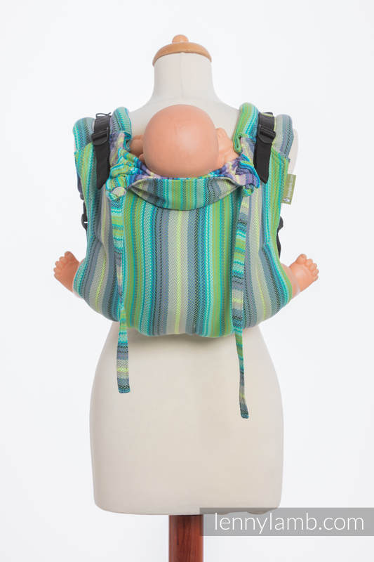 Lenny Buckle Onbuhimo baby carrier, standard size, herringbone weave (100% cotton) - LITTLE HERRINGBONE AMAZONIA #babywearing