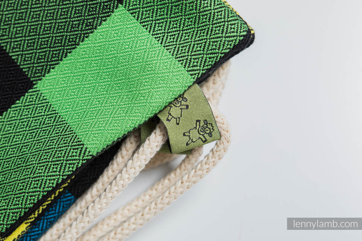 Sackpack made of wrap fabric (100% cotton) - DIAMOND PLAID- standard size 32cmx43cm #babywearing