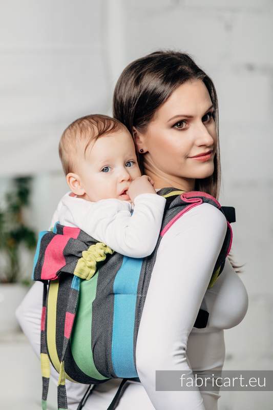 Lenny Buckle Onbuhimo baby carrier, standard size, broken-twill weave (100% cotton) - NIGHT (grade B) #babywearing