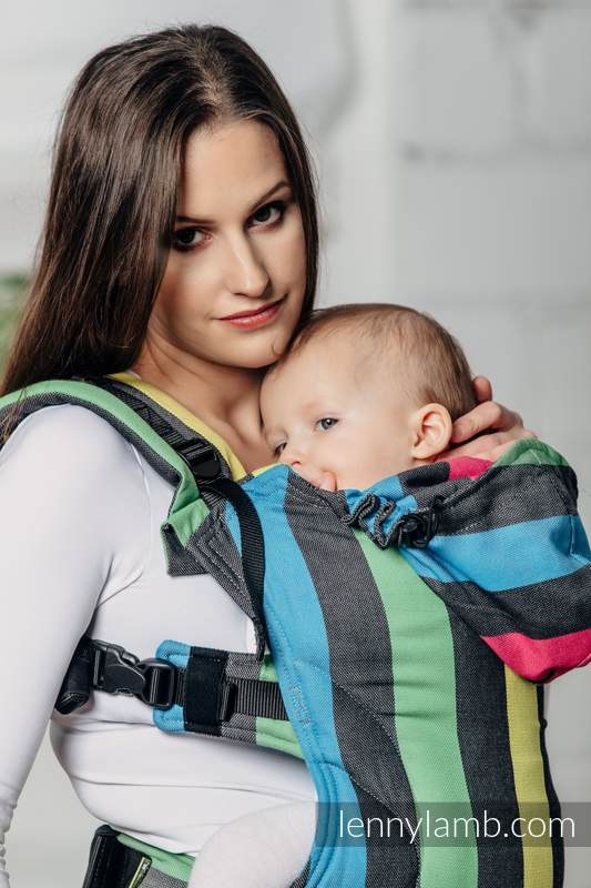 Nosidełko Ergonomiczne z tkaniny skośnokrzyżowej 100% bawełna , Baby Size, NOC -  Druga Generacja. #babywearing