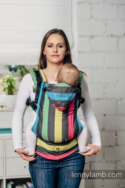 Ergonomic Carrier, Baby Size, broken-twill weave 100% cotton - NIGHT - Second Generation. #babywearing