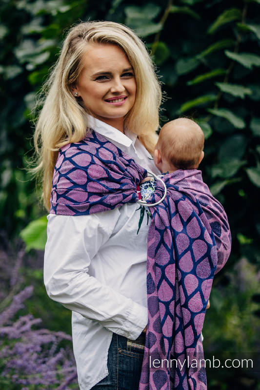 Ringsling, Jacquard Weave (100% cotton) - with gathered shoulder - JOYFUL TIME WITH YOU  - long 2.1m #babywearing