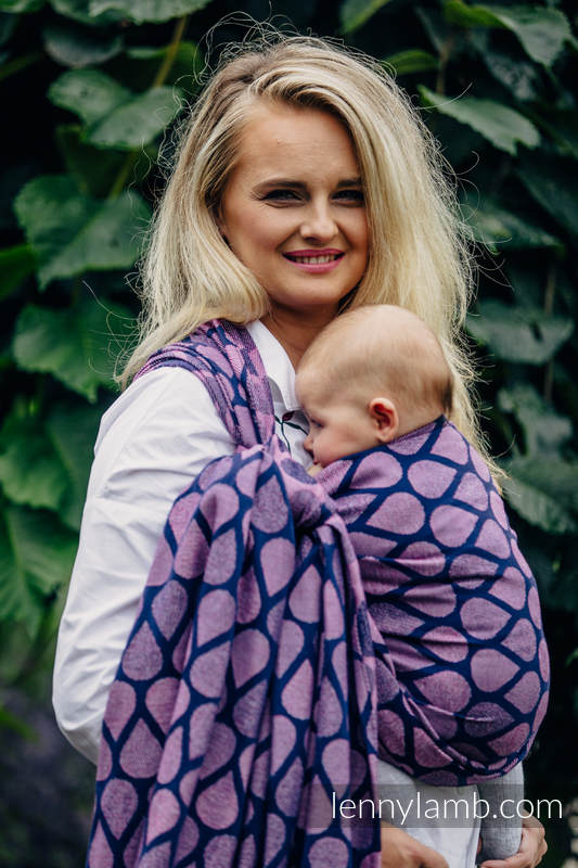 Żakardowa chusta do noszenia dzieci, bawełna - RADOSNY CZAS Z TOBĄ - rozmiar XL #babywearing
