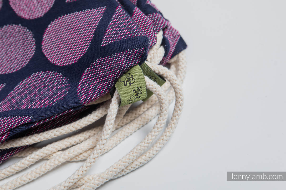 Mochila portaobjetos hecha de tejido de fular (100% algodón) - JOYFUL TIME WITH YOU - talla estándar 32cmx43cm #babywearing