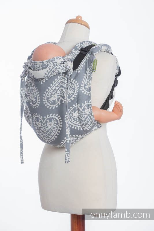 Lenny Buckle Onbuhimo baby carrier, toddler size, jacquard weave (100% cotton) - FOLK HEARTS #babywearing