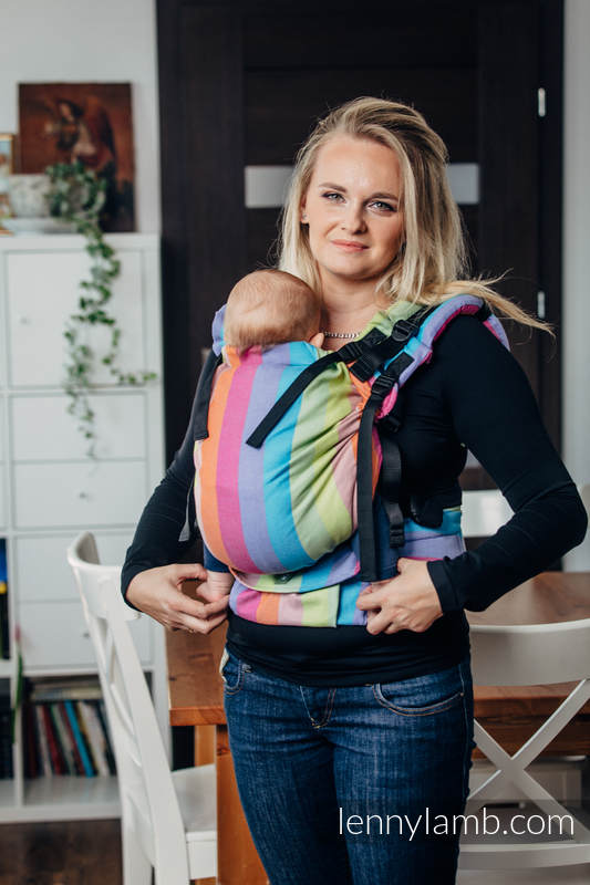 LennyUp Carrier, Standard Size, broken-twill weave 100% cotton - CORAL REEF #babywearing