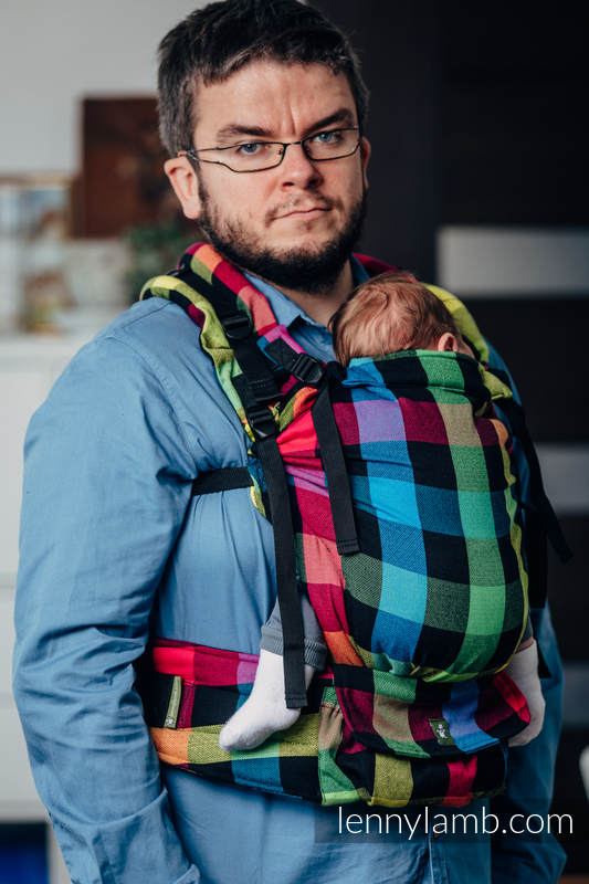 LennyUp Carrier, Standard Size, diamond weave 100% cotton - DIAMOND PLAID #babywearing