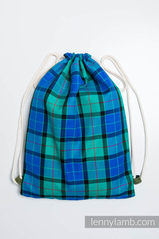 Sackpack made of wrap fabric (100% cotton) - COUNTRYSIDE PLAID - standard size 32cmx43cm #babywearing
